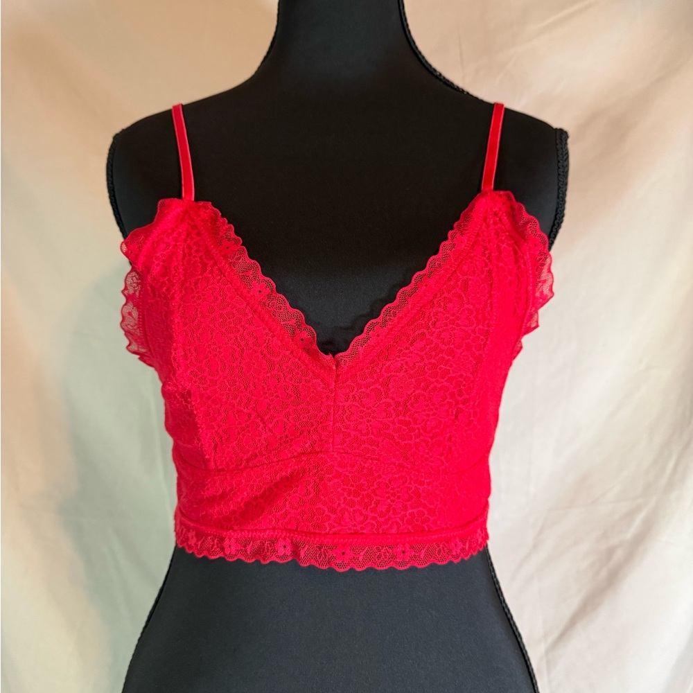 Abound Red Lace Bralette/Crop Top ❤️
